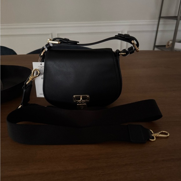 Ralph Lauren Black Crossbody Bag with Gold Accents - Picture 4 of 10